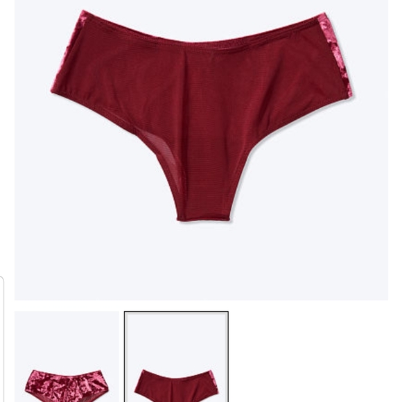 BNWT VS/PINK VELVET CHEEKSTERS MERLOT - Picture 3 of 5